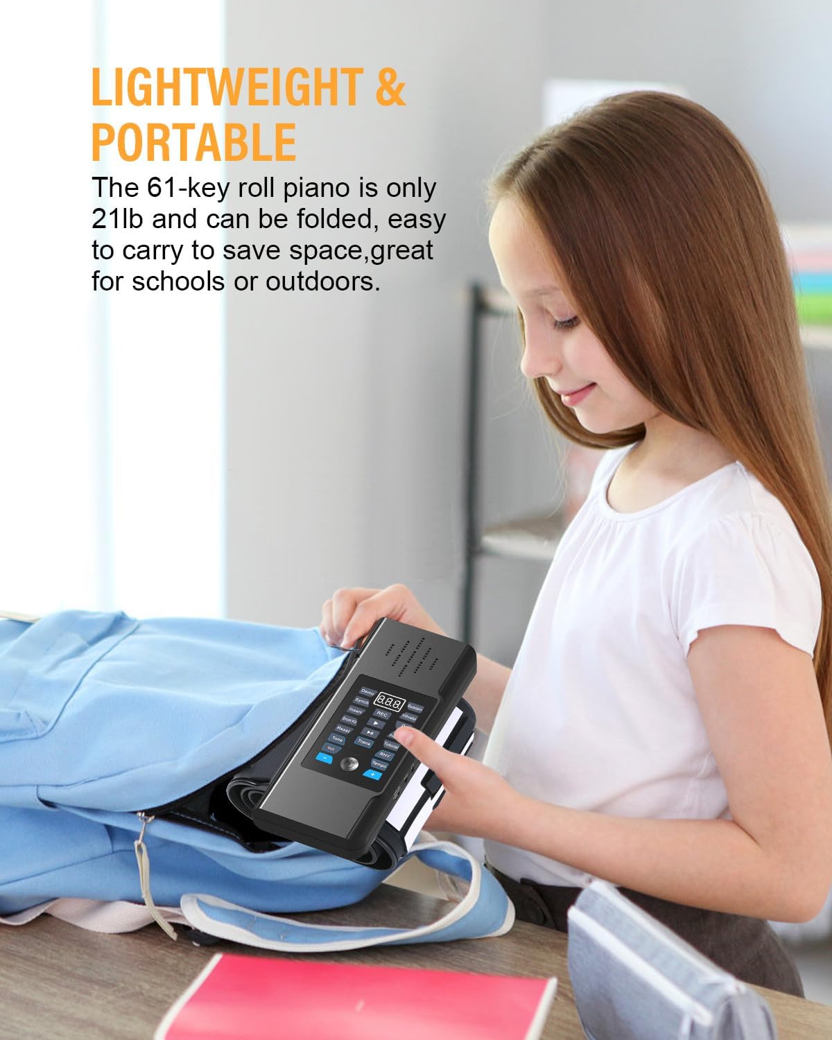 Portable 61-Key Roll-Up Piano™